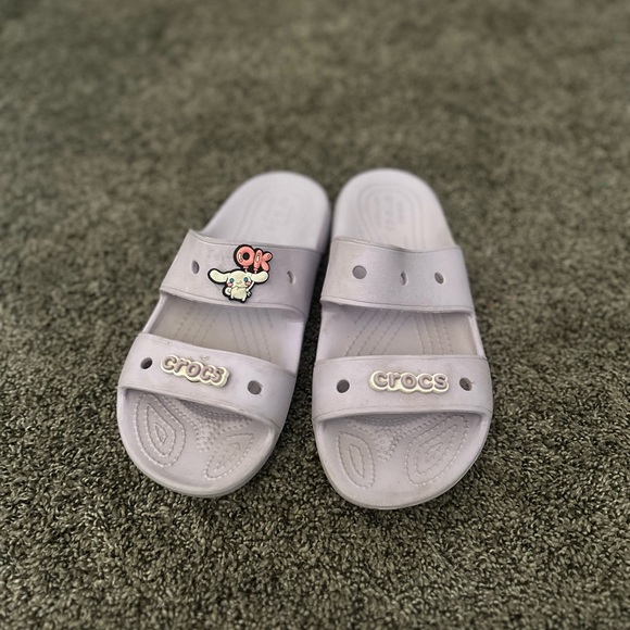 CROCS Women's Light Purple Slide Sandals - Picture 1 of 4